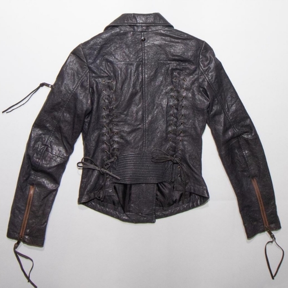 Vintage Diesel Lace Up Moto Jacket - Picture 5 of 7